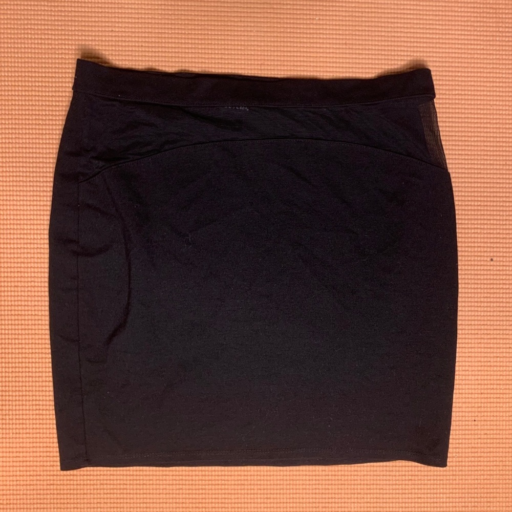 Black mini skirt